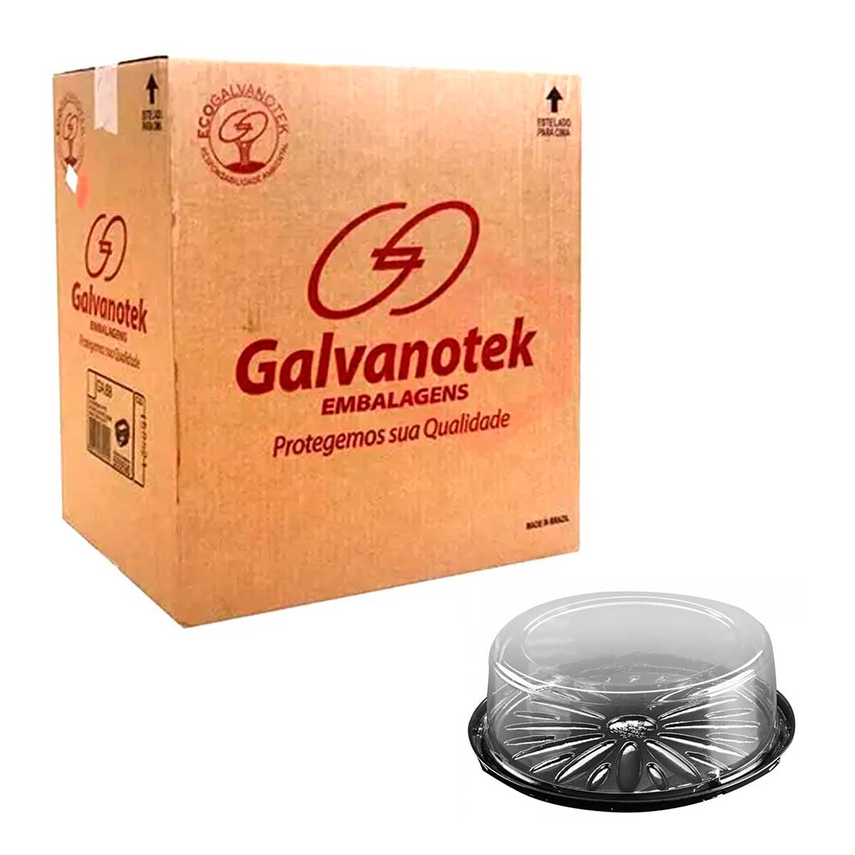 Caixa Embalagem Mini Torta Preta G32CT Galvanotek 750g 100und - Foto 0