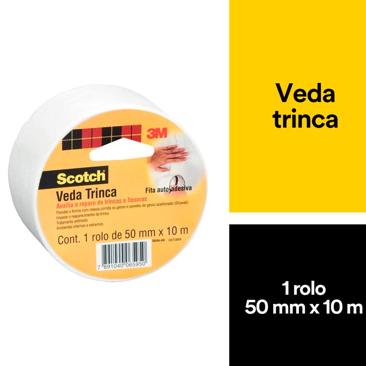 Fita Veda Trinca 3M Scotch 50mmx10mt 1und - Foto 1