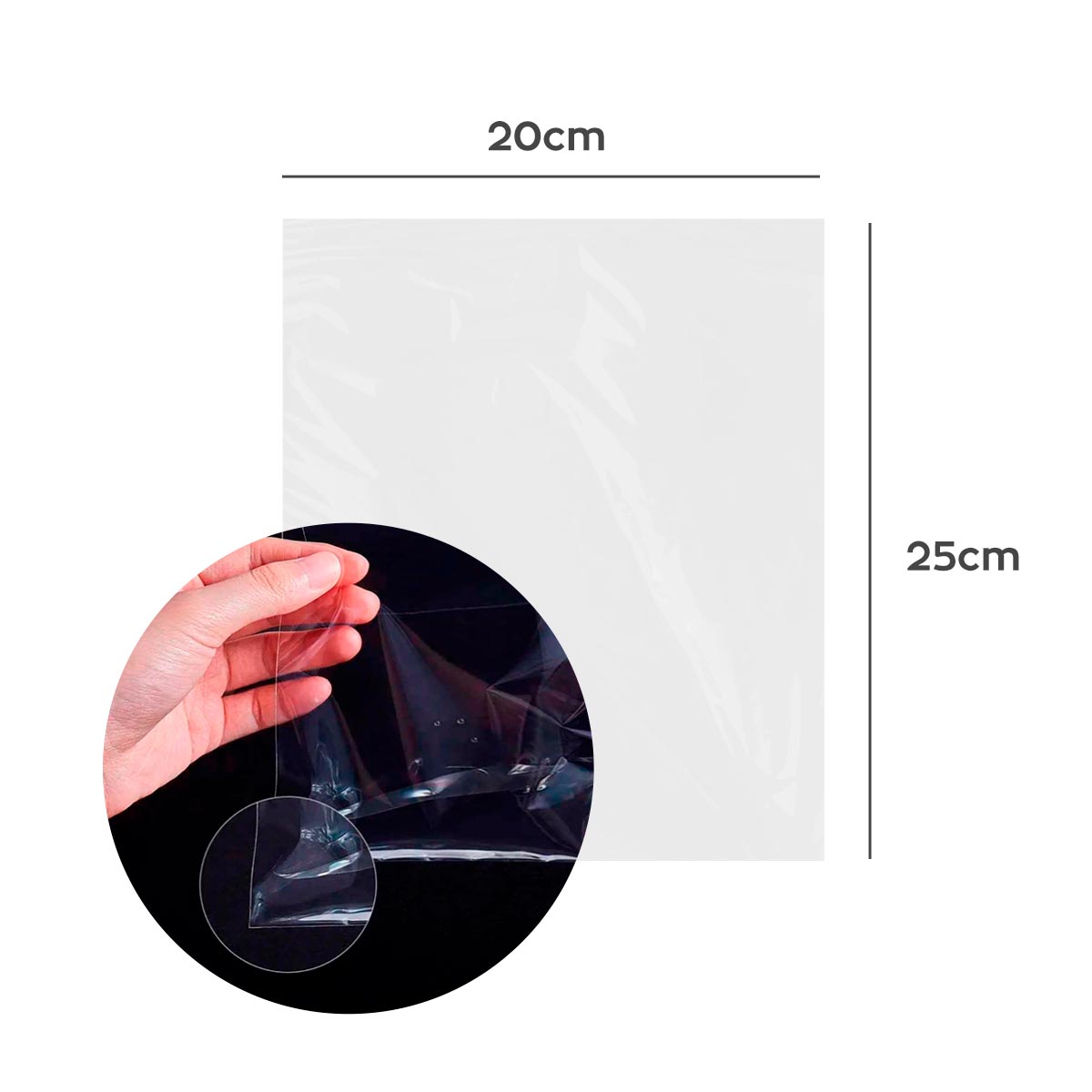 Saco Plástico PP Transparente 20x25cm 0,006 1000und - Foto 0