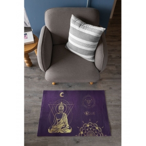 Kit Tapete de Yoga Aveludado Buddha Purple + Mini Mat Aveludado Buddha Purple - Foto 5