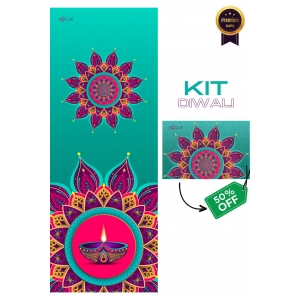 Kit Tapete de Yoga Aveludado Diwali + Mini Mat Aveludado Diwali