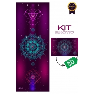 Kit Tapete de Yoga Aveludado Exótic + Mini Mat Aveludado Exótic