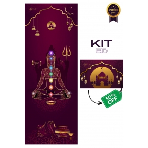 Kit Tapete de Yoga Aveludado Shiva + Mini Mat Aveludado Eid