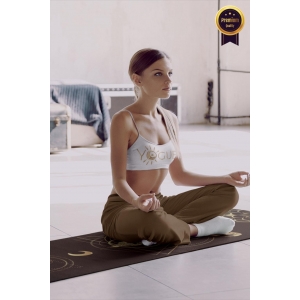 Super Kit Tapete de Yoga Aveludado Buddha + Mini Mat + 2 Blocos + Pulseira Japamala 27 contas - Foto 6