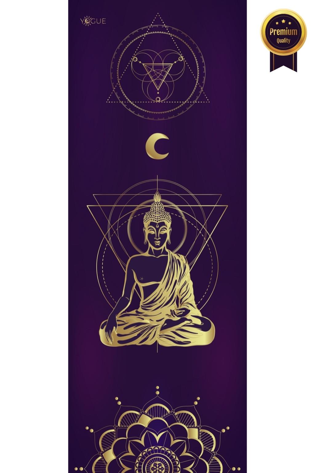 Tapete Yoga Aveludado Buddha Purple - Foto 0