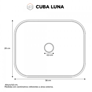 Cuba Banheiro Mármore Sintético Luna Cozimax