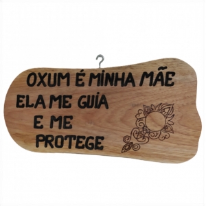 Placa De Madeira Com Frase (Oxum)