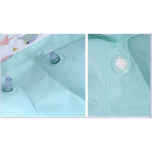 Banheira Inflável Dobrável de Plástico para Bebê Portátil Azul Color Baby