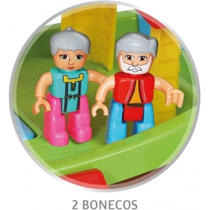Brinquedo Infantil Barco Arca de Noé Com Rodinhas  22 Peças  Maral