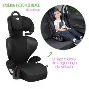 Cadeira Cadeirinha Infantil Bebê Carro Triton II Black  Tutti Baby