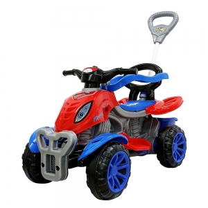 Quadriciclo Carrinho De Passeio Infantil C/ Empurrador e Pedal Spider Maral