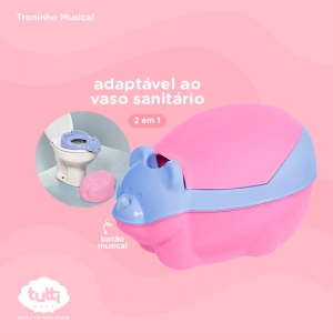 Troninho Infantil Musical Rosa/Lilas Tutti Baby