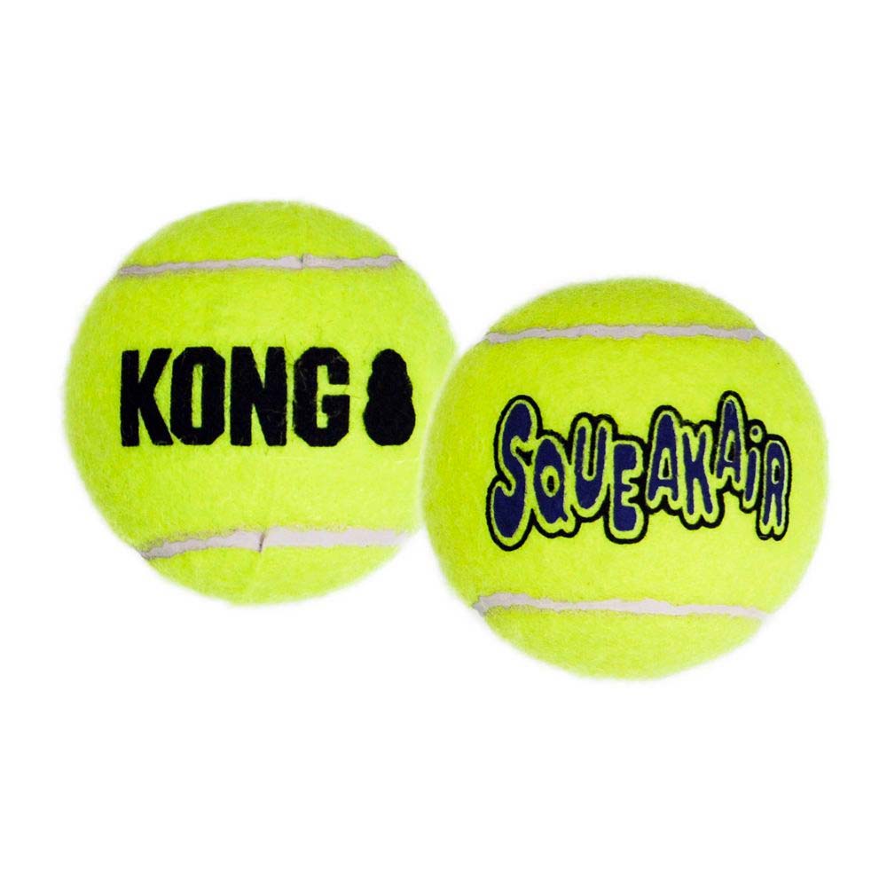 Kong SqueakAir® Balls - Bola de Tênis para Cachorro com Apito - Tamanho: GRANDE