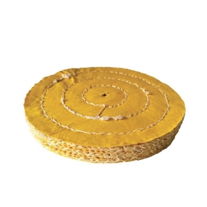 Disco de Polimento em Algodão Costurado Amarelo 3' -  Jacaré