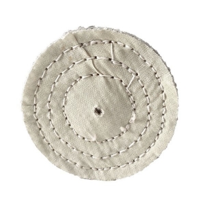 Disco de Polimento em Algodão Costurado Branco 3' - Jacaré