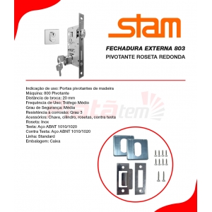 Fechadura Externa 803 Pivotante RQ1 - Stam
