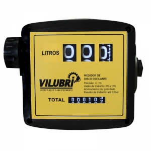 Medidor Mecânico 20 - 120 L/min Com 3 Dígitos para Óleo Diesel- 1246 - Vilubri