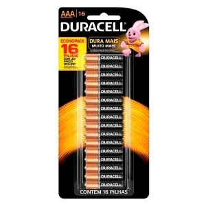Pilha Alcalina AAA Embalagem com 16 unidades - Duracell