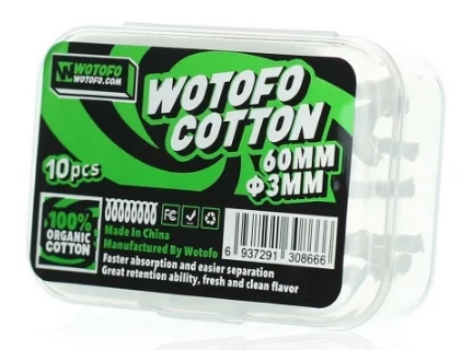 Cotton Vape Wotofo 3mm e 6mm