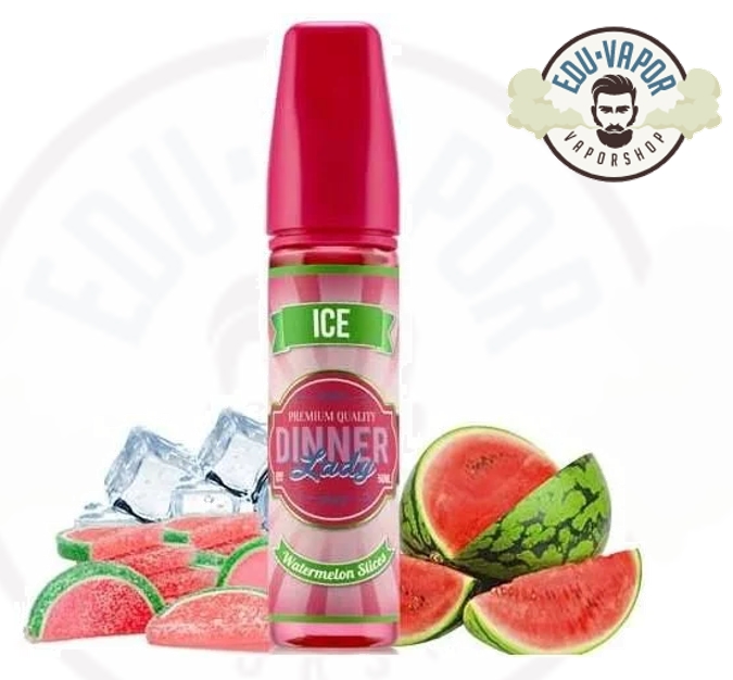 Juice Dinner Lady Watermelon Slices Ice - Free Base - 60ml