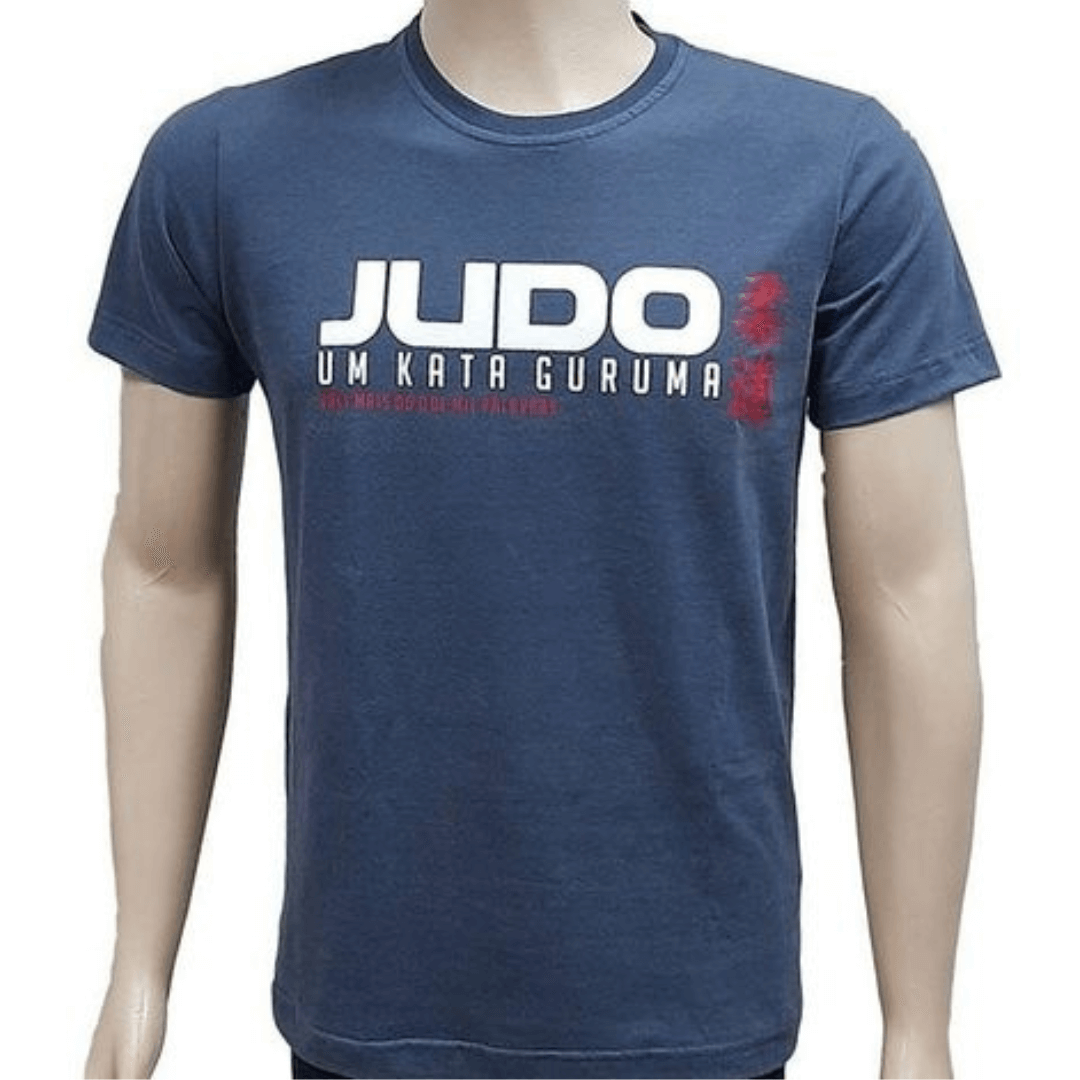 Camiseta Judo Algodao Cinza Kata Guruma