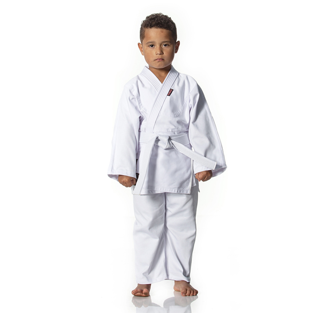 Kimono Infantil Liso + Faixa Branca - Judô/ Jiu Jitsu - Branco - Shiroi