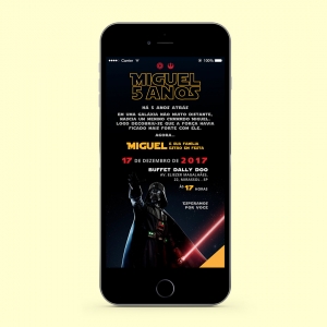 Convite Digital Star Wars