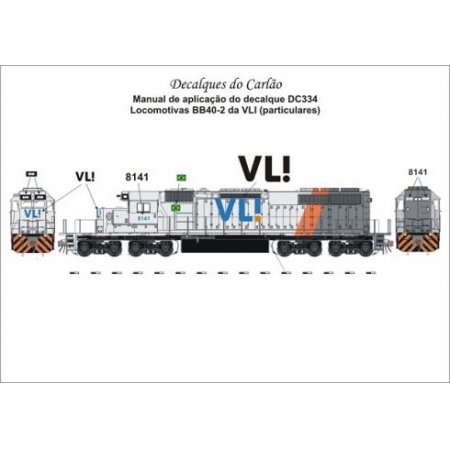 Decal Locomotiva VL! / Particulares BB40-2 - CARLÃO - DC334