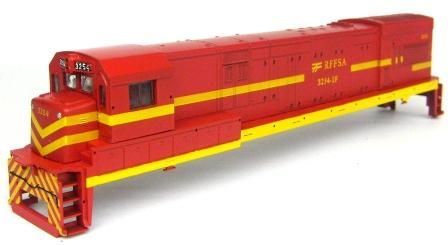 Carcaça da Locomotiva U23C RFFSA Fase I 3066 - FRATESCHI - 30660  - SHOPferreo