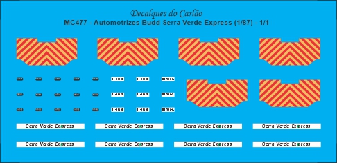 Decal Automotriz Budd SERRA VERDE EXPRESS - CARLÃO - MC477 - SHOPferreo