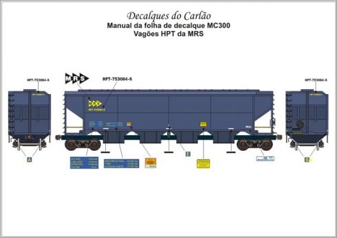 Decal Vagão Hopper MRS - CARLÃO - MC300 - SHOPferreo