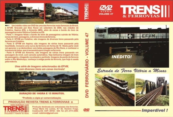 DVD EFVM em Colatina, Itapina e Aimorés - TRENS E FERROVIAS - 47 - SHOPferreo