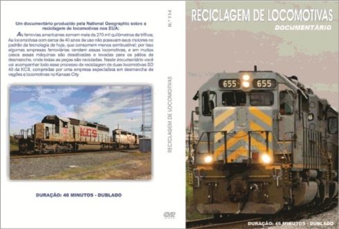 DVD Reciclagem de Locomotivas nos EUA - TRENS E FERROVIAS - 114  - SHOPferreo