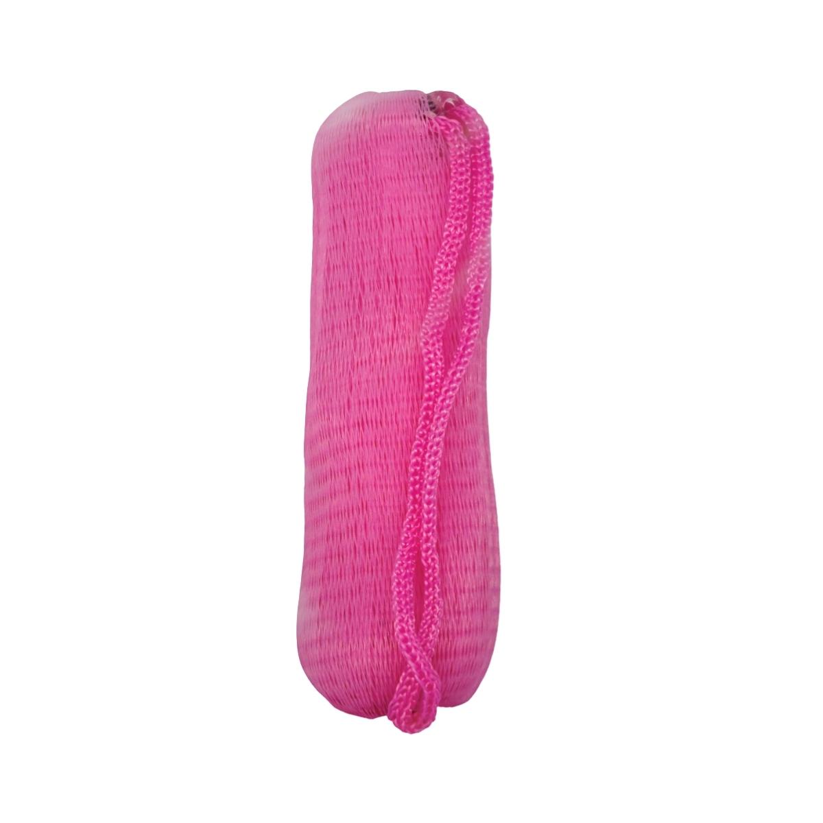 Esponja de banho guarda sabão rosa