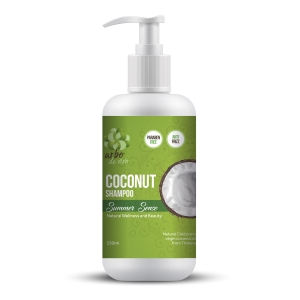 Shampoo Vegano de Óleo de Coco Orgânico Premium, Extrato de Ginseng, Aloe Vera Para Todos os Tipos de Cabelos  - Hidratante e Anti Frizz - Limpeza Suave 250ml