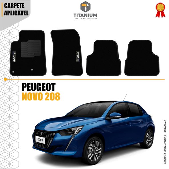 Jogo Tapete Peugeot 208 4pçs 2020/... Linha Ouro - Carpete