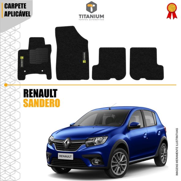 Tapete Renault Sandero 4pçs 2020/... Linha Ouro Carpete