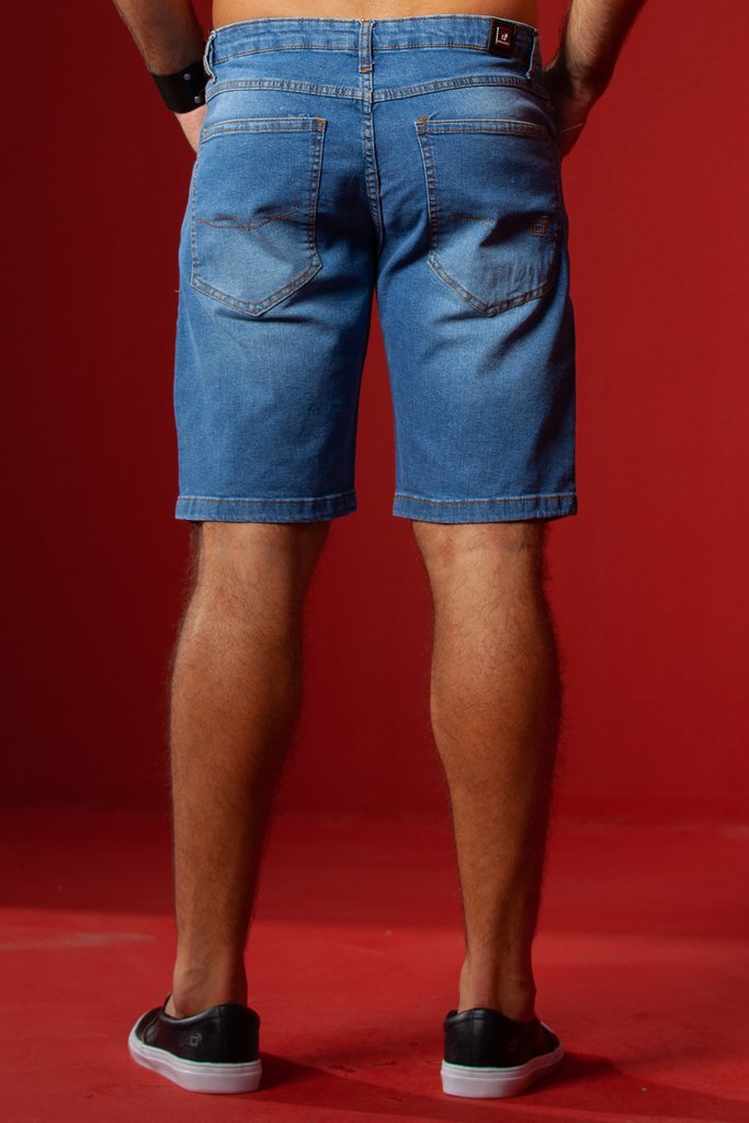 Bermuda Jeans Escura Manhood