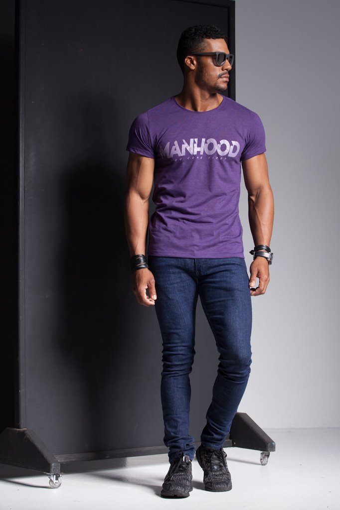 Camiseta Manga Curta Bright Purple Manhood