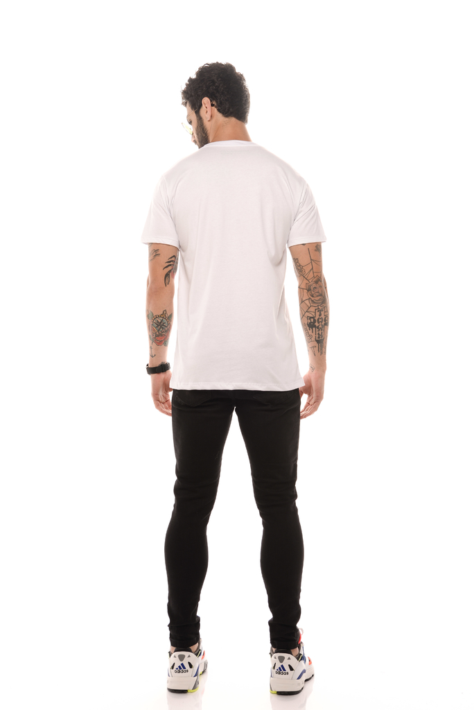 Camiseta Branca Masculina Your Code Manhood