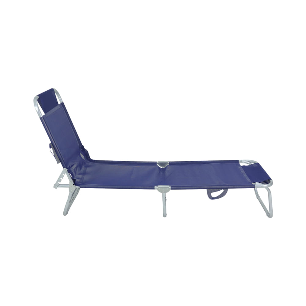 Cadeira Espreguicadeira Aluminio Azul - BelFix