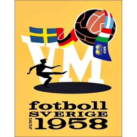 Pôster do Emblema da Copa do Mundo de 1958 na Suécia