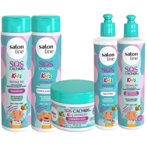 Kit Salon Line Sos Cachos Kids Definição Completo 5-Produtos