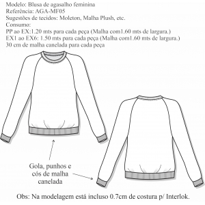 Blusa de agasalho feminina (AGA-MF05) - Foto 1