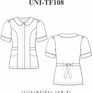 Blusa de uniforme feminina (UNI-TF108) - Foto 0