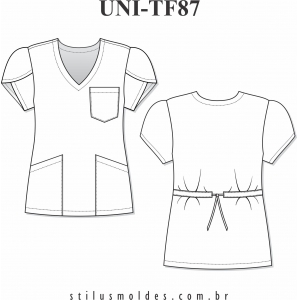 Blusa de uniforme feminina (UNI-TF87) - Foto 0