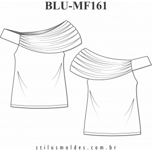 Blusa decote drapeado (BLU-MF161) - Foto 0