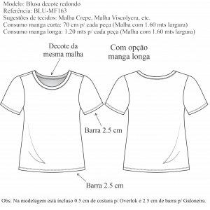 Blusa decote redondo (BLU-MF163) - Foto 1