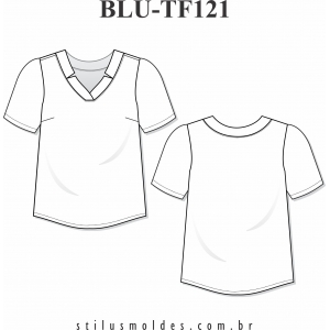 Blusa manga curta (BLU-TF121) - Foto 0