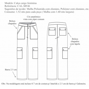Calça cargo feminina (CAL-MF46) - Foto 1